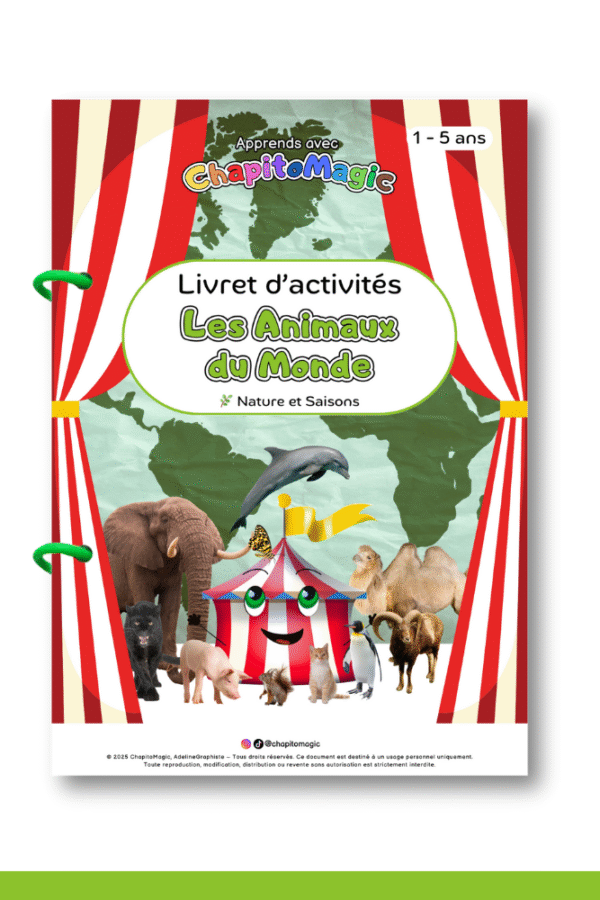 Livret d'activités Les Animaux du monde chapitomagic