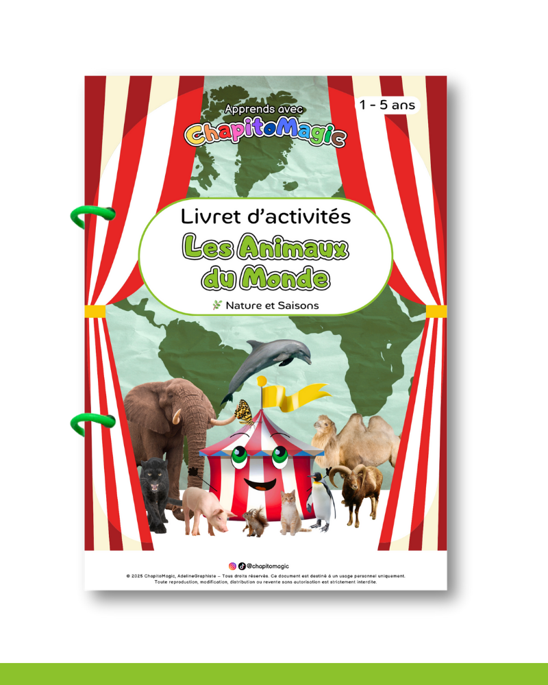 Livret d'activités Les Animaux du monde chapitomagic